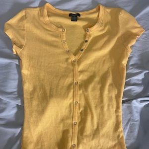 Rue 21 Yellow Crop top